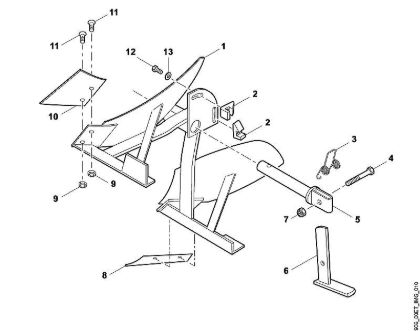 Zubehörteile AWP 600 A - Winkeldrehpflug der Marke Viking