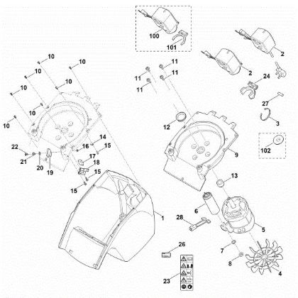 Bild von B - Gehäuse, Elektromotor GE 150.1