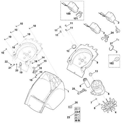 Bild von B - Gehäuse, Elektromotor GE 250.1 S