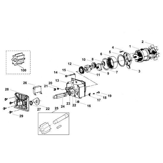Bild von E - Motor, Schneidwerk GE 35 L
