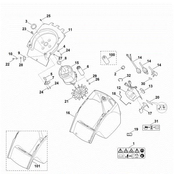 Bild von C - Gehäuse, Elektromotor GE 355