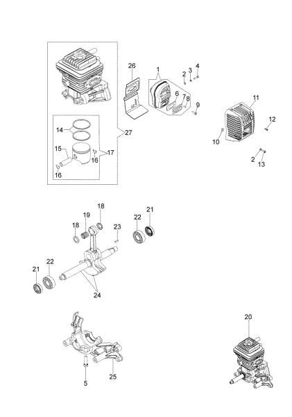 Engine WP 30 Water pump
