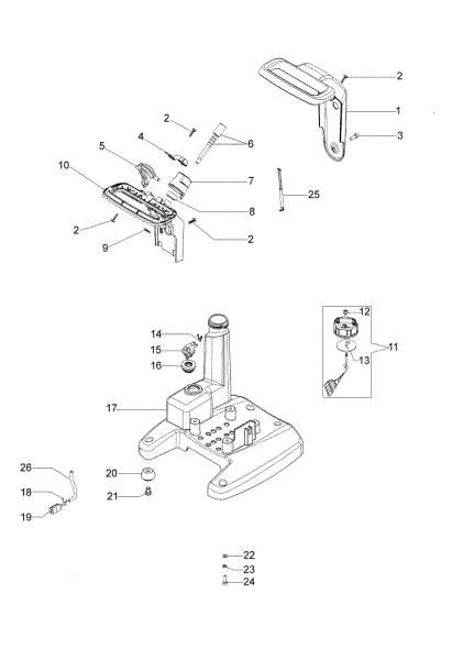 Fuel tank and handle WP 30 Water pump