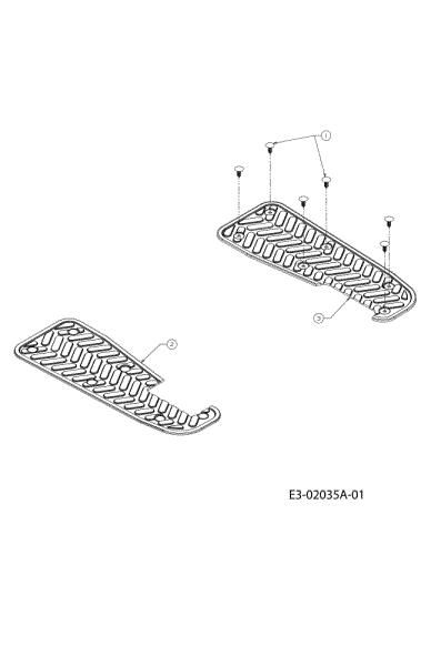 Foot pads KROSSER 105/22 H Cat. 2010 Garden tractor