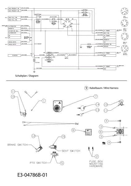 Electric diagram KROSSER 105/22 H Cat. 2010 Garden tractor