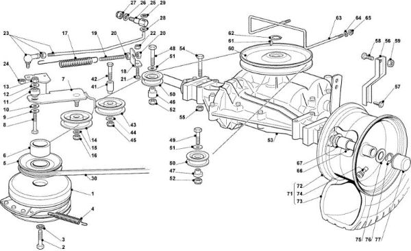 Transmission OM 93C/13,5M Cat.2010 Garden tractor