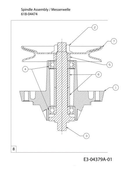 Blades support TORNADO 97/13,5 T Cat.2010 Garden tractor