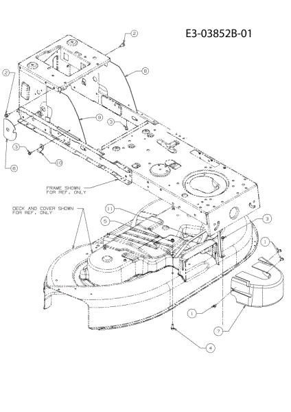 Belts guard TORNADO 108/15,5 T Cat.2010 Garden tractor