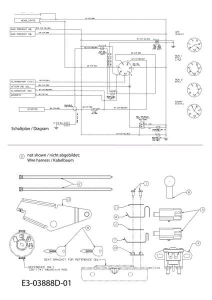 Electric diagram (1/2) KROSSER 92/13,5 T Cat.2010 Garden tractor