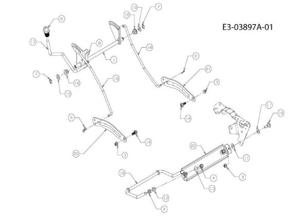 Cutting plate lifting KROSSER 92/15,5 AM Cat.2010 Garden tractor