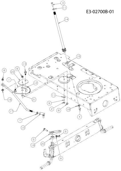 Steering assembly KROSSER 92/15,5 T Cat.2010 Garden tractor