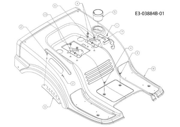 Rear body KROSSER 92/15,5 T Cat.2010 Garden tractor