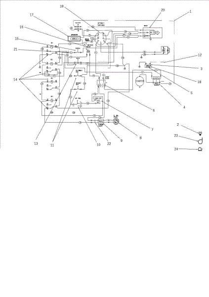 Electric diagram OM 106J/16H Cat.2010 Garden tractor
