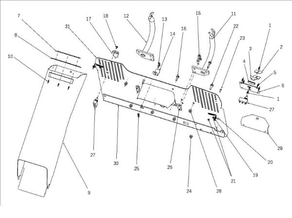 Chute and collector assy OM 106J/17,5H Cat.2010 Garden tractor