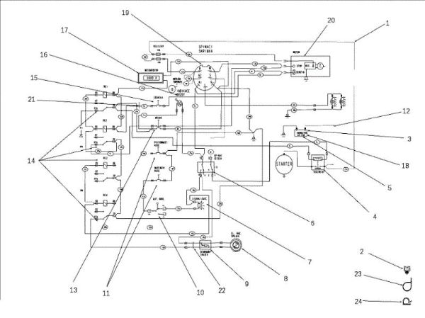 Electric diagram OM 106J/17,5H Cat.2010 Garden tractor