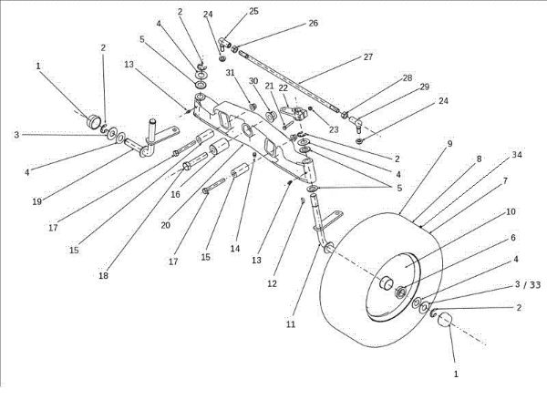 Front axle OM 106J/18H Cat.2010 Garden tractor