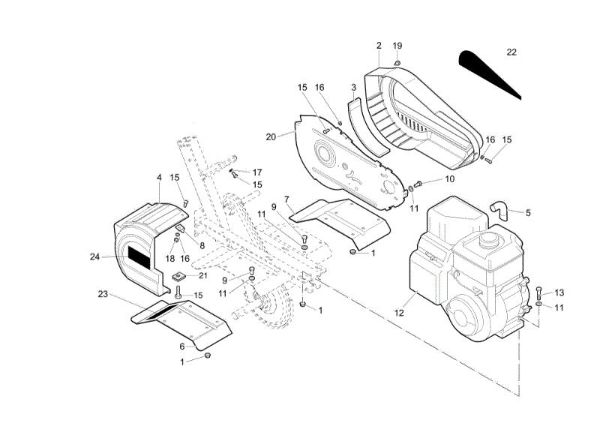 Hoods MH 190R - MH 190RX (EN709) Rotary tiller