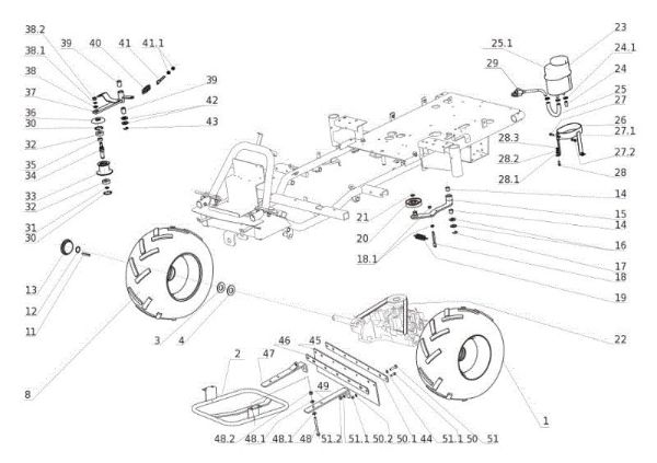 Rear axle APACHE 92 EVO Cat.2011 Garden tractor