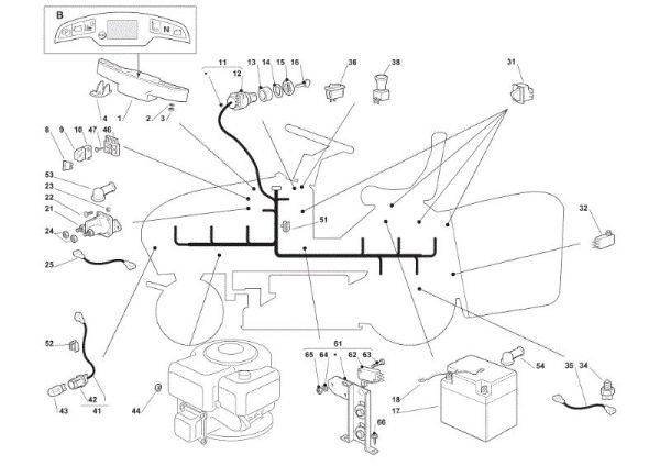 Electrical parts OM 102C/18,5H Cat.2011 Garden tractor