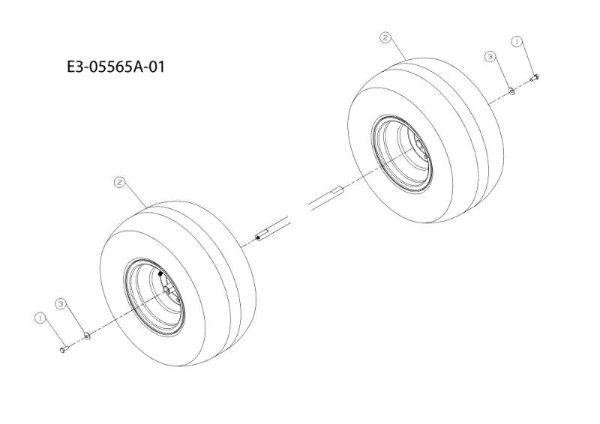 Rear wheels KROSSER 92/15,5 H Cat.2011 Garden tractor