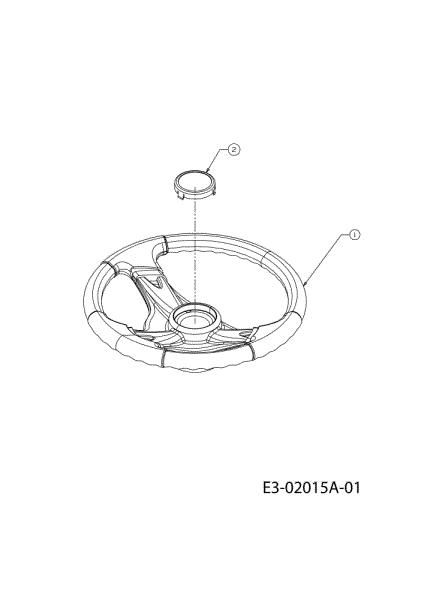 Steering wheel TORNADO 108/15,5 T Cat.2011 Garden tractor