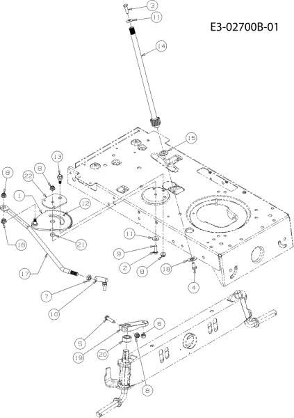 Steering assembly TORNADO 108/20 H Cat.2011 Garden tractor