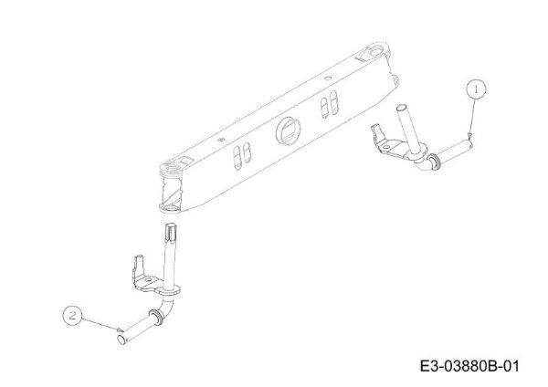 Front axle (2/2) KROSSER 92/13 T Cat.2012 Garden tractor