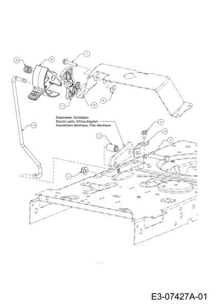 Pedals TORNADO 108/15,5 T Cat.2012 Garden tractor