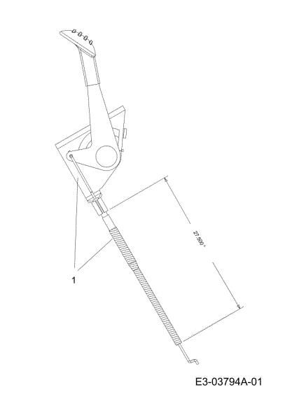 Throttle cable TORNADO 108/18,5 H Cat.2012 Garden tractor