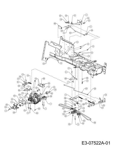 Transmission and frame KROSSER 92/16 H Cat. 2012 Garden tractor
