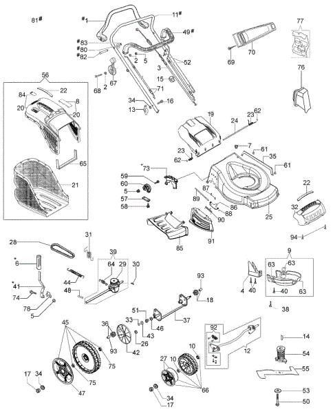 Illustrated parts list G 53 TK ALL ROAD PLUS 4 (K800) Lawnmower