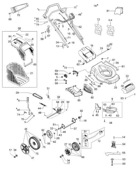 Illustrated parts list G 48 TK ALLROAD PLUS 4 (K650) Lawnmower