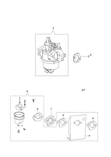 Carburetor G 48 TK ALLROAD PLUS 4 (K650) Lawnmower