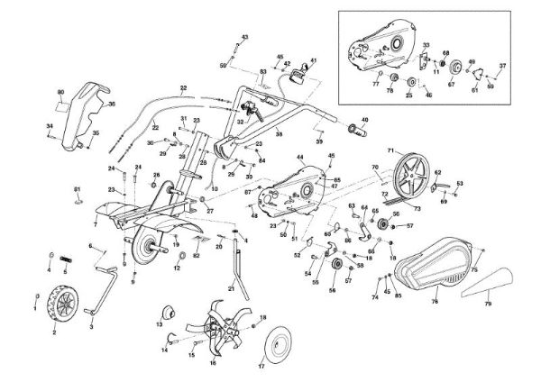 Complete illustrated parts list MH 150R - MH 150RX Rotary tiller