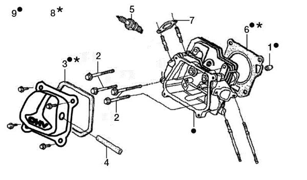 Cylinder head ARTIK 56 EL Snow blower