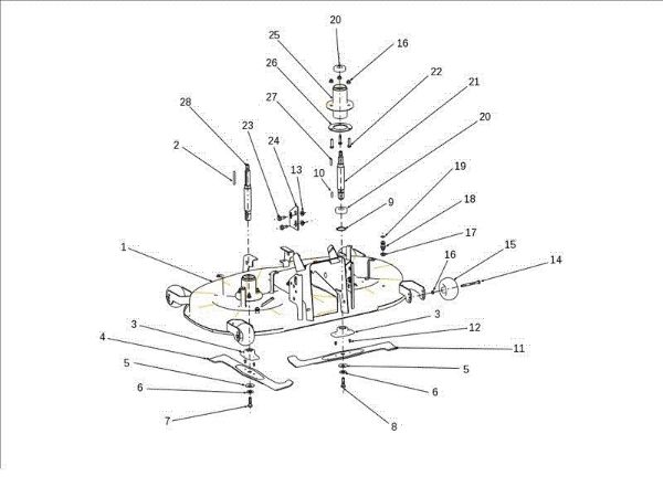 Mowing deck (1/2) OM 106S/15,5H Cat.2013 Garden tractor
