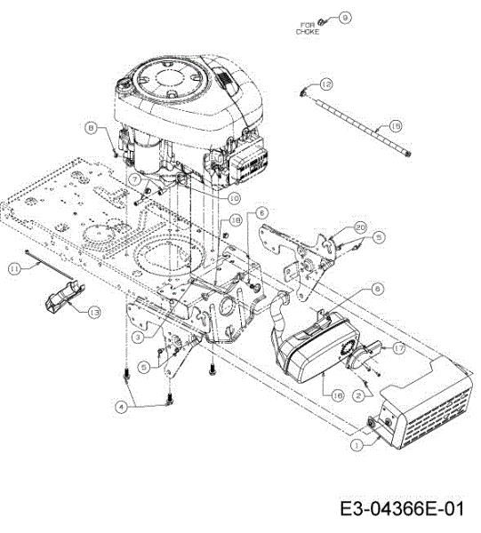 Engine TORNADO 108/18,5 H Cat.2013 Garden tractor
