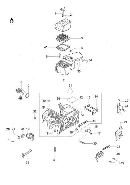 Tank and air filter GS 520 Chainsaw