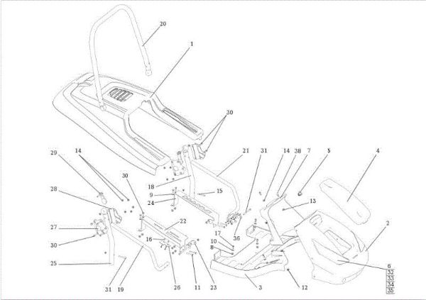 Hood (2/2) APACHE 92 EVO Cat.2013 Garden tractor