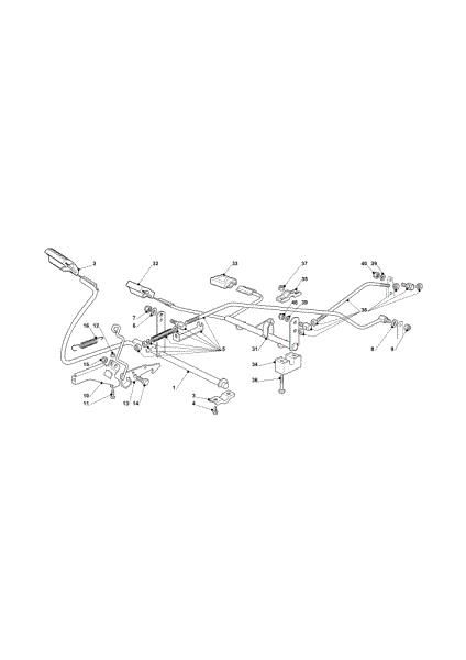 Brake and gearbox controls OM 93C/13,5H Cat.2013 Garden tractor