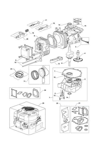 Motor assy OM 101C/16K H Cat.2013 Garden tractor