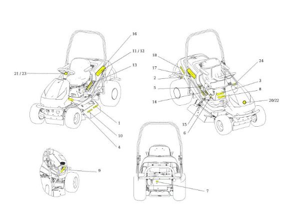 Labels APACHE 92 EVO Cat.2014 Garden tractor