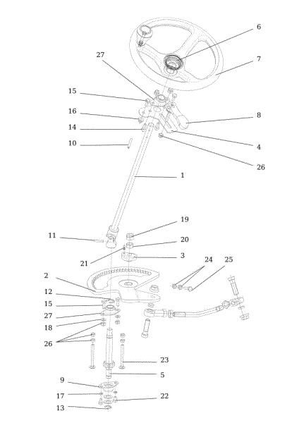 Steering arm CHEYENNE (B&S) 92 4x4 Cat. 2014 Garden tractor