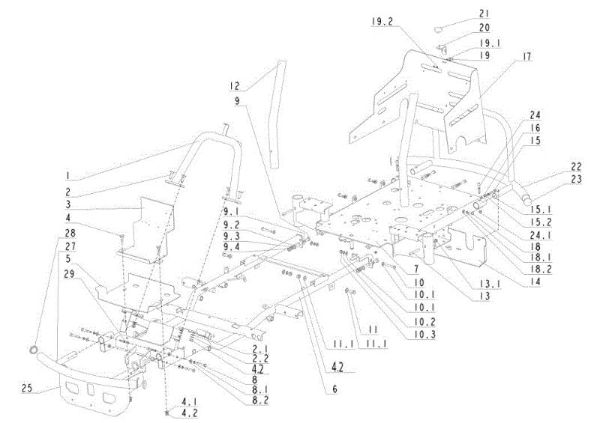 Frame APACHE 92 4x4 EVO Cat.2014 Garden tractor
