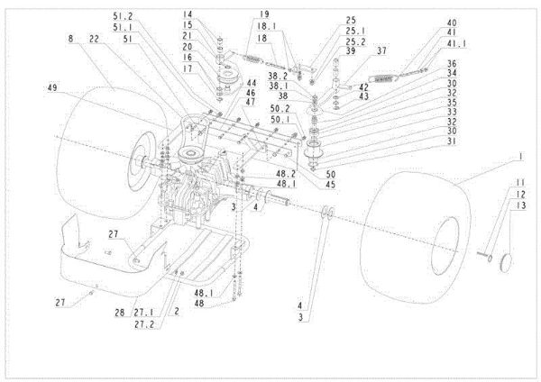 Rear axle APACHE 92 4x4 EVO Cat.2014 Garden tractor