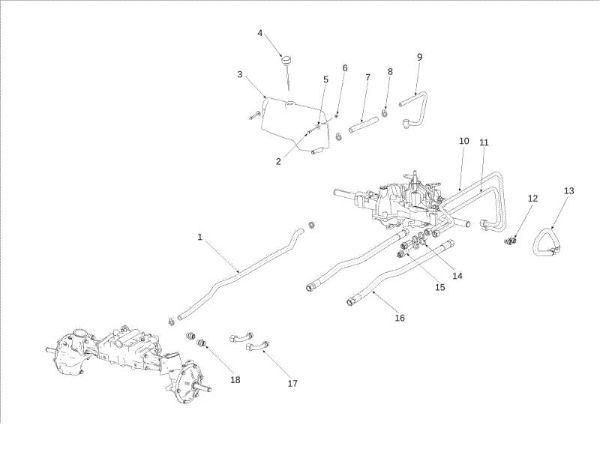 Hydraulic distribution OM 106S/24H 4X4 Cat.2014 Garden tractor
