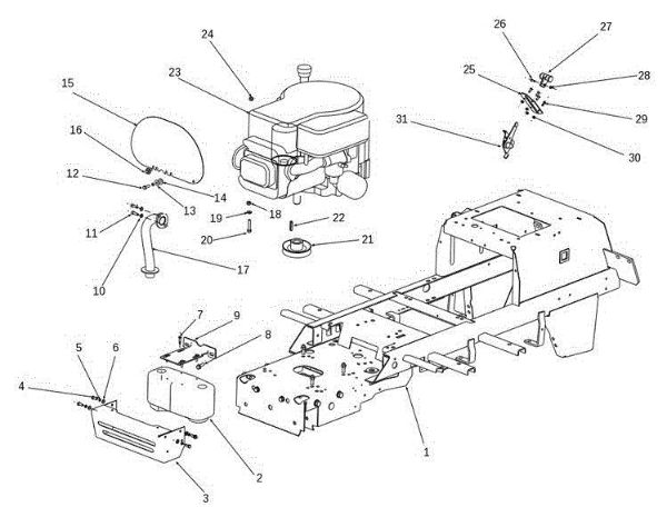 Engine OM 106S/17,5H Cat.2014 Garden tractor