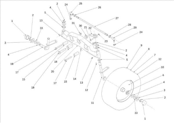 Front axle OM 106S/17,5H Cat.2014 Garden tractor