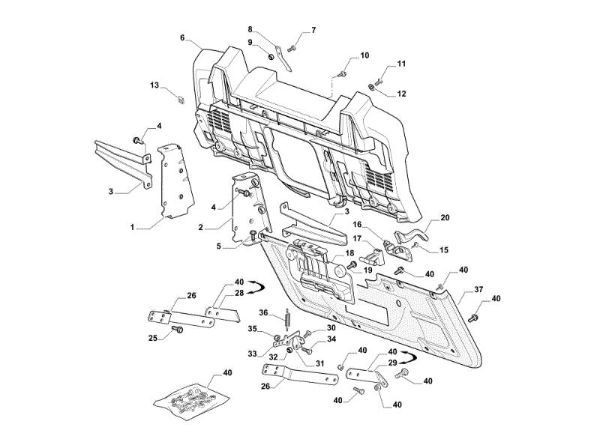Frame (2/2) OM 84/14,5 K H Cat. 2014 Garden tractor