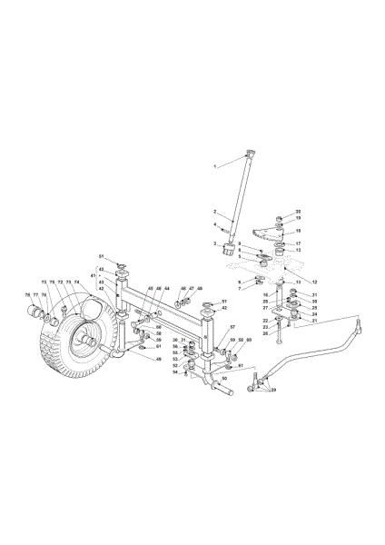 Steering arm OM 91PLUS/14,5K H Cat.2014 Garden tractor